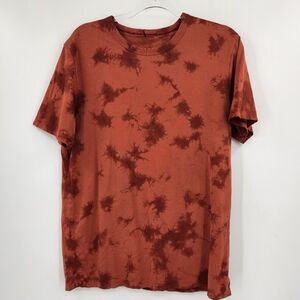 Lululemon Fundamental T-shirt Mens Size Medium Marble Dye Autumn Red Stretch